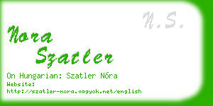 nora szatler business card